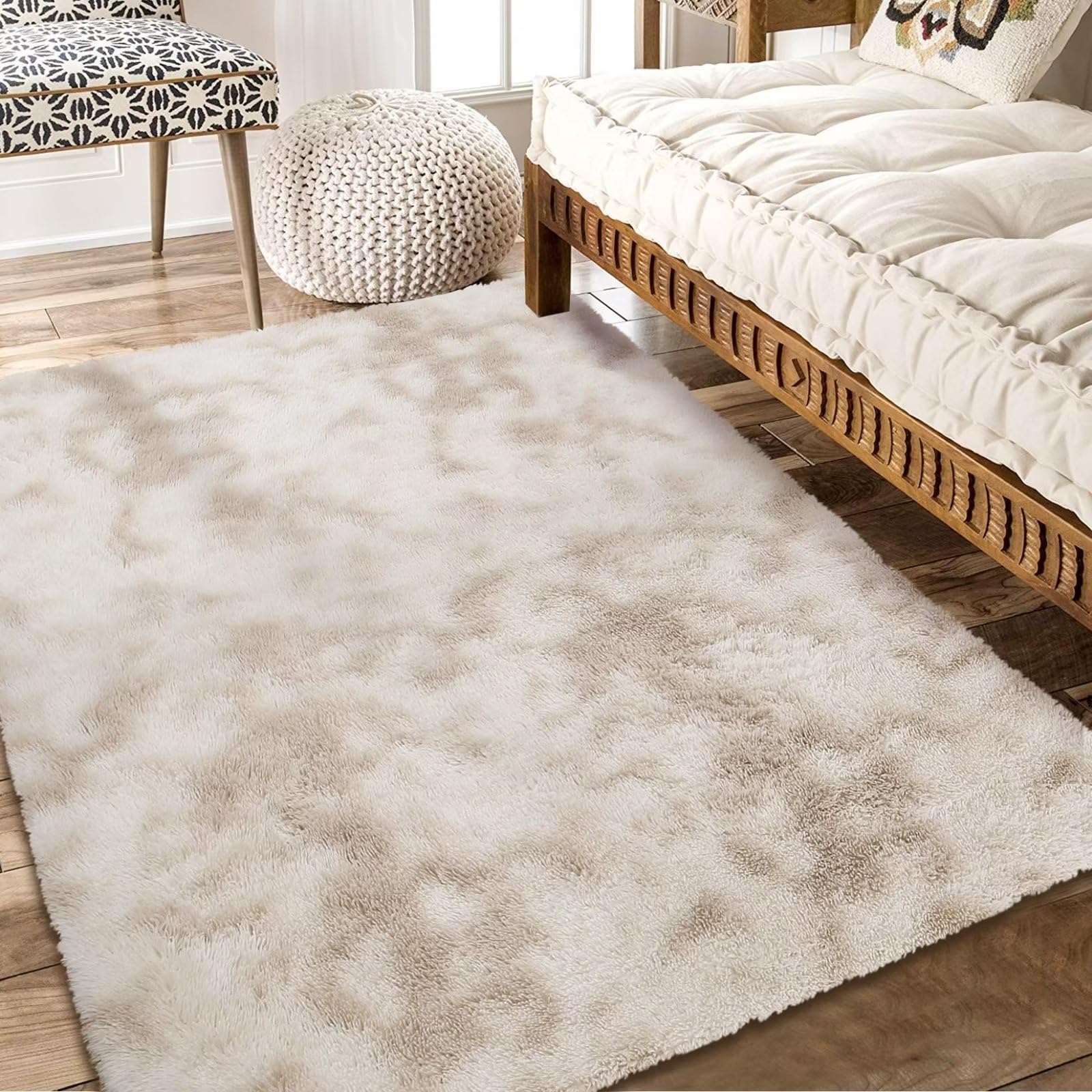 GARVEE 8×10 Area Rugs for Bedroom Plush Rug Fuzzy Rug Living Room Rugs Non-Slip Rug for Living Room Bedroom Dining Room Office,Coffee Fashion