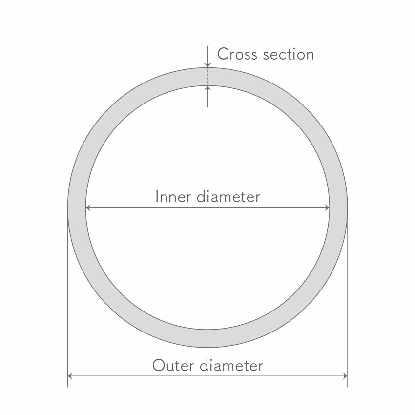 CS 6mm OD 445mm ID 433mm Fluoro Rubber O-Ring