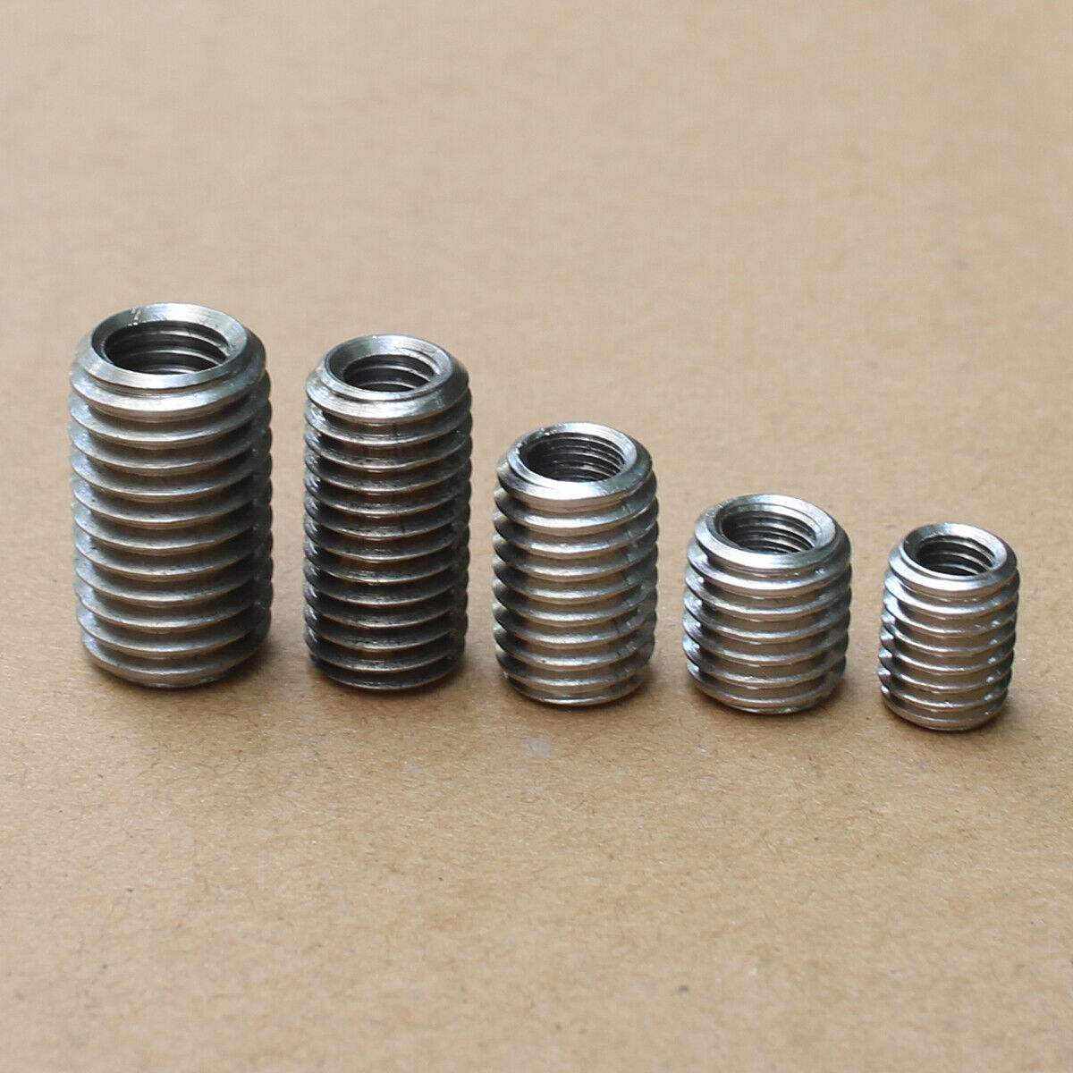 Internal M5 x 0.8 External M8 x 1.25 Nut Insert Threaded Repairing Metal Thread Adapter
