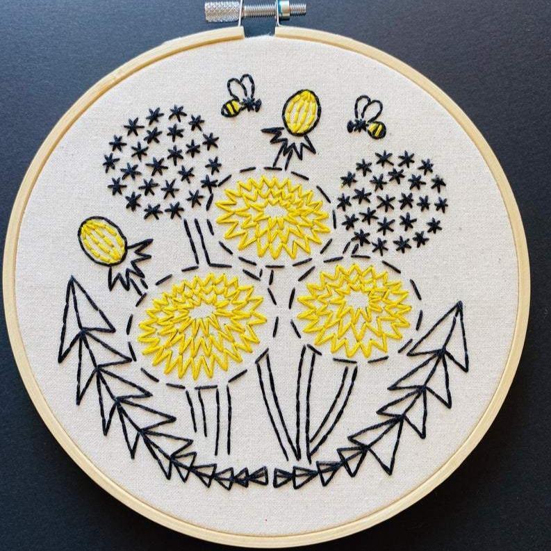 Bee Kind, Dandelion Embroidery Kit