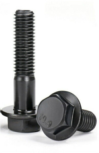 M10 x 1.25 x 55mm Flanged Hexagon Head Bolt 2Pcs