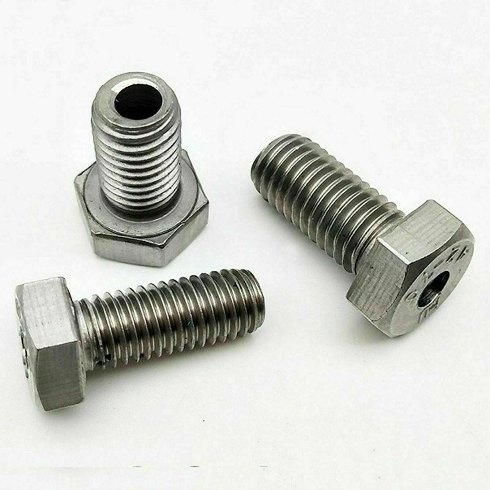 M10 x 1.5 x 16mm, Hole 5.2mm Hex Head Hollow Through Hole Screws Bolt 10 Pcs