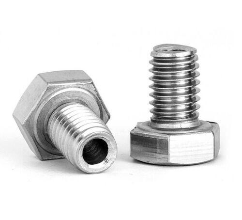 M10 x 1.5 x 20mm, Hole 5.2mm Hex Head Hollow Through Hole Screws Bolt 2 Pcs Discount