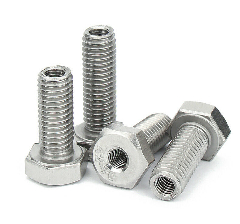 M10 x 1.5 x 16 to M5 x 0.8 Hex Head Bolt Thread Adapters Male to Female 2 Pcs