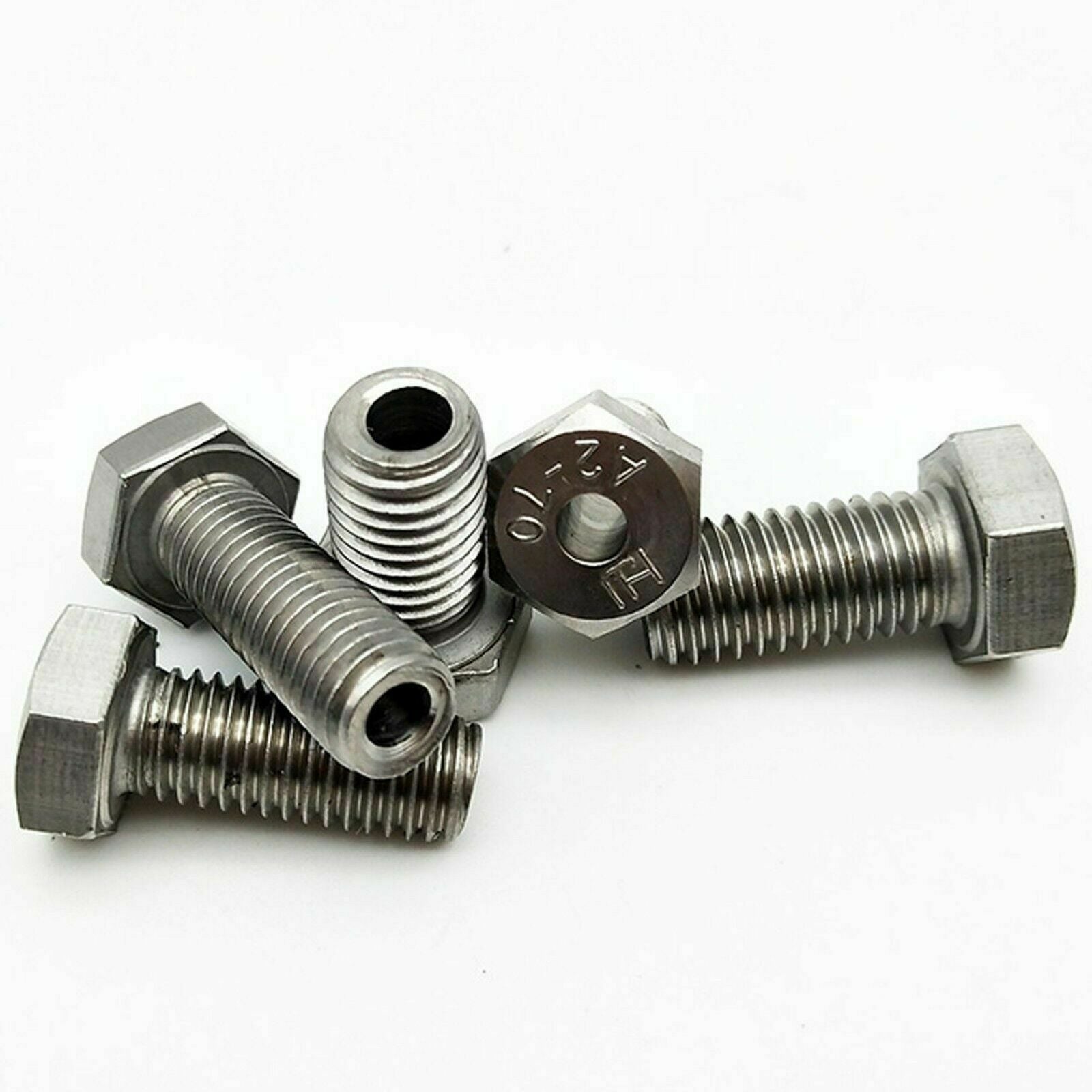 M10 x 1.5 x 20mm, Hole 5.2mm Hex Head Hollow Through Hole Screws Bolt 10 Pcs Online now