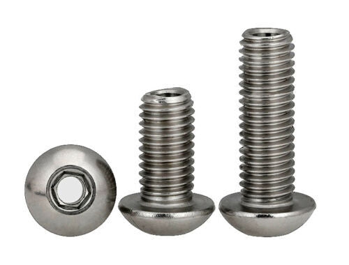 M10 x 1.5 x 16mm, Hole 5.2mm Button head hollow through hole screw bolt 2 Pcs