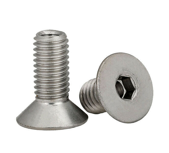 M10 x 1.5 x 20mm, Hole 5mm Flat Head Hollow Through Hole Screws Bolt 2 Pcs