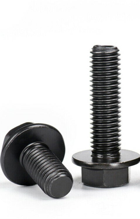M10 x 1.5 x 16mm Flanged Hexagon Head Bolt 5Pcs