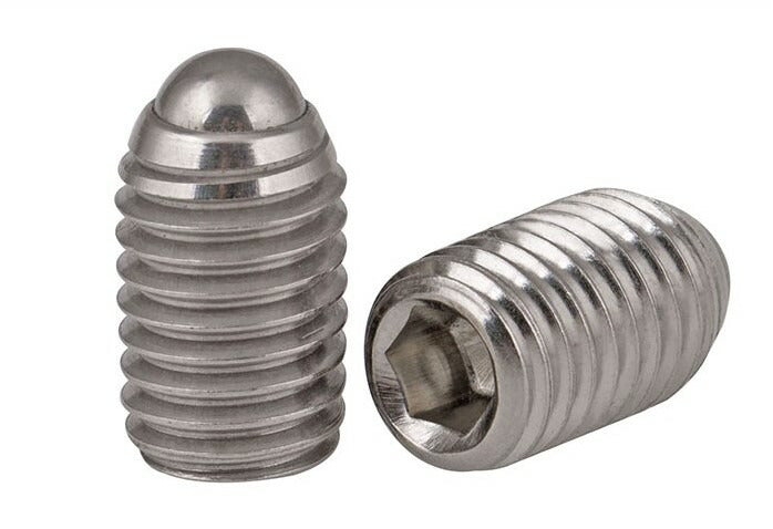 M10 x 1.5 x 35mm Spring Ball Point Socket Set / Grub Screws 304 Stainless Steel 5 Pcs