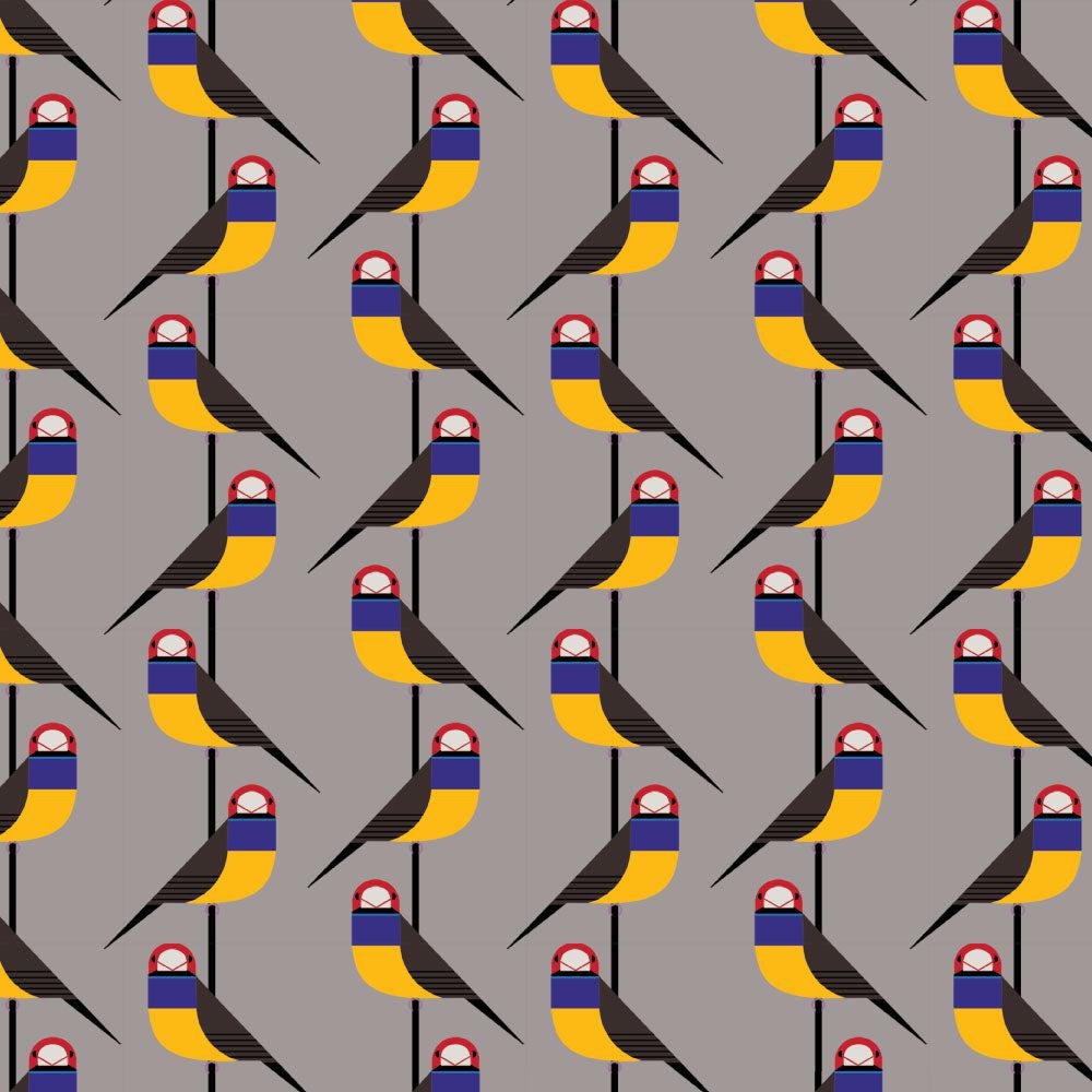 Gouldian Finch on Poplin