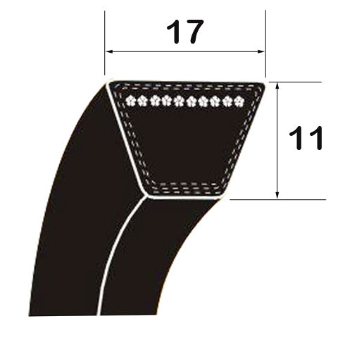 B Section 1702mm/67″ Rubber V Belt